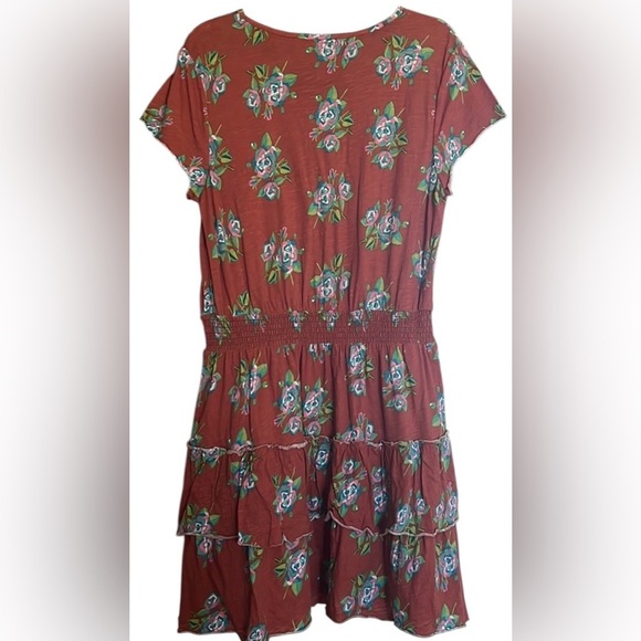 MATILDA JANE Light Brown/Pink/Green/White Looks To Frill Dress, Size Large, GUC. - Picture 9 of 9